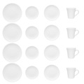 Manhattan Comfort Coup 16 Piece Dinner Set, Service for 4 in White EM17-4812